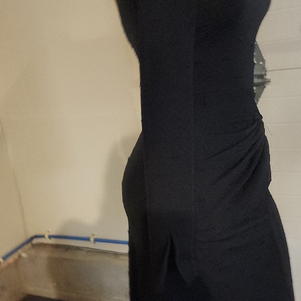 Free People Black Love And Be Loved  Dress with Bell Sleeves and Slit Size Xl - Picture 4 of 7